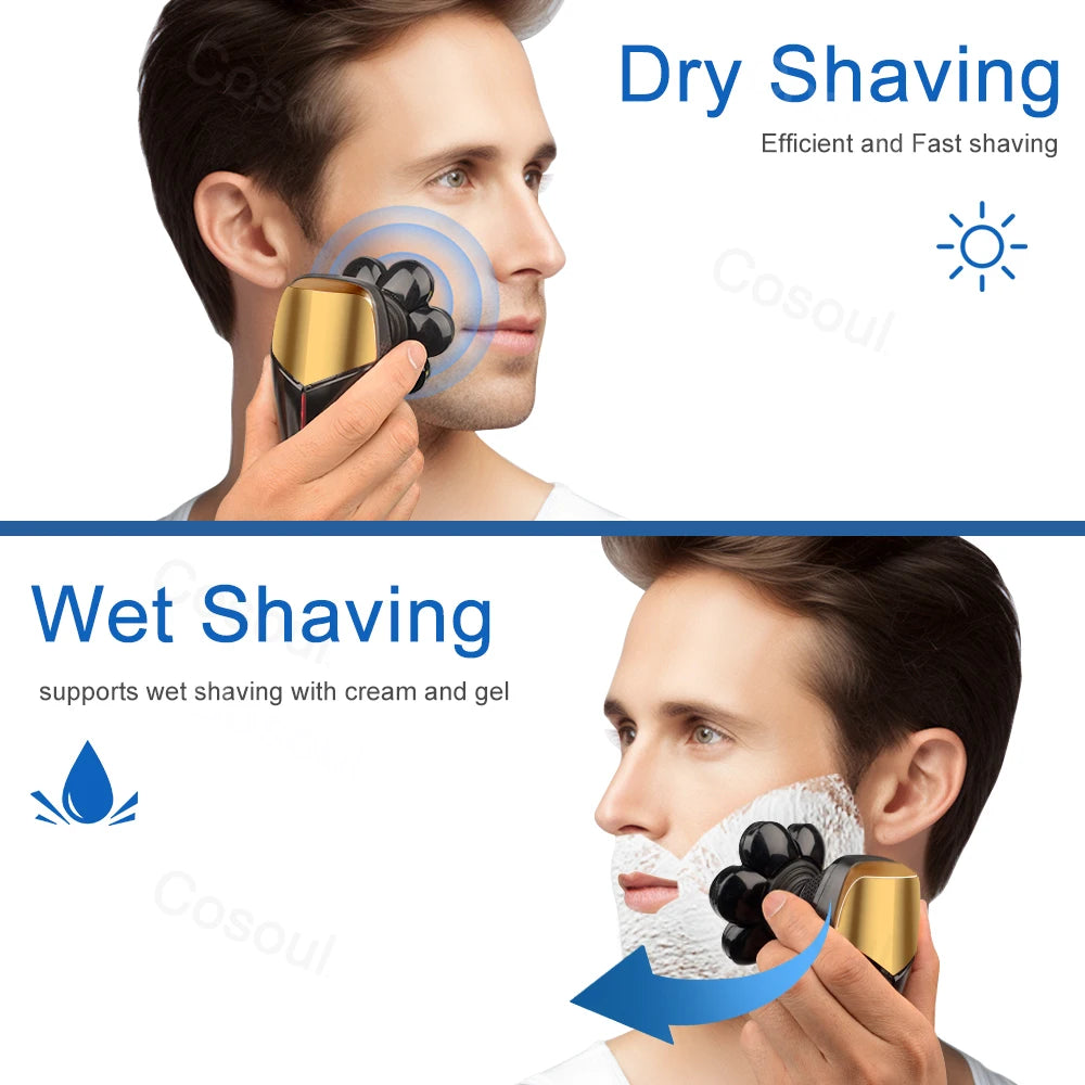 Electric Head Shaver for Men – Powerful 5D Bald Head Shaver & Beard Trimmer | Men's Grooming Razor