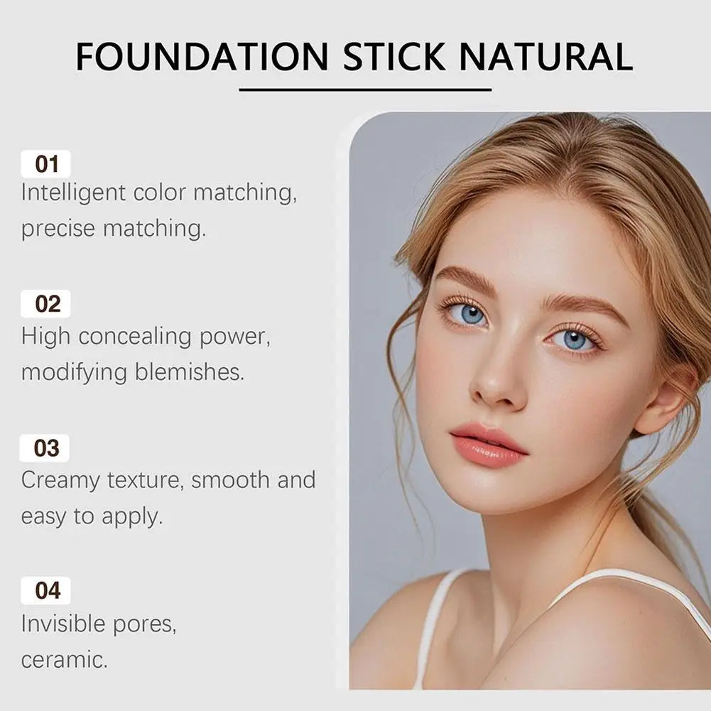 Color-Changing Foundation Stick – Flawless Coverage That Adapts to Your Skin Tone