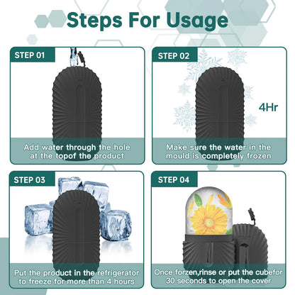 Ice Face Roller – Puffy Face Reducer | Cooling Facial Massage Tool for Glow & Lift