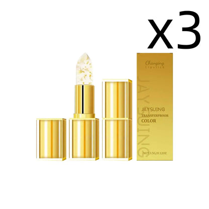 Color-Changing Gold Lipstick – Moisturizing, High Shine & Hydrating Lip Balm with Hyaluronic Acid