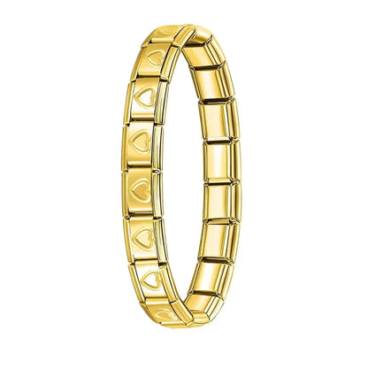 Milano 9mm Stainless Steel Stretch Charm Bracelet for Women