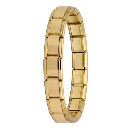 Milano 9mm Stainless Steel Stretch Charm Bracelet for Women