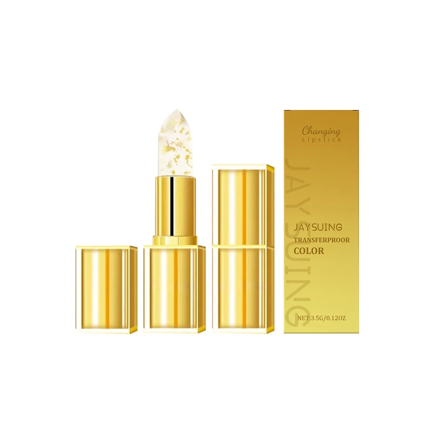 Color-Changing Gold Lipstick – Moisturizing, High Shine & Hydrating Lip Balm with Hyaluronic Acid