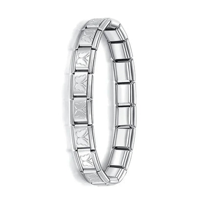 Milano 9mm Stainless Steel Stretch Charm Bracelet for Women